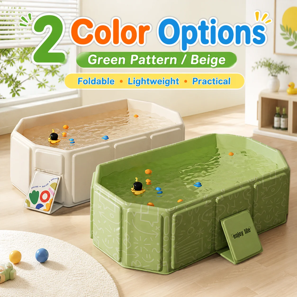 Baby Bath Tub Foldable - Składana wanienka dla niemowląt, przenośna, gruba