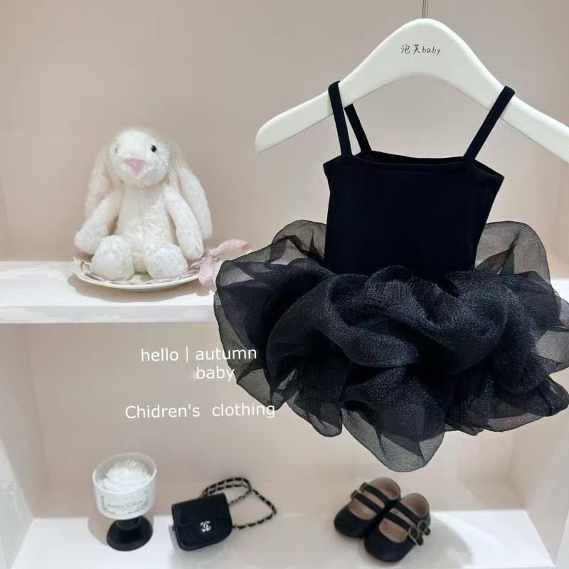 Baby Products Korean - Letnia Mała Czarna Sukienka 2025 Nowy