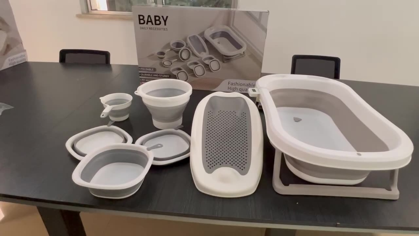 4/7-częściowy składany zestaw  – Baby Bath Tub Foldable recenzja i cena